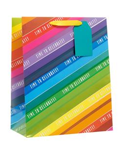 Gift Bag Large- Rainbow Stripe