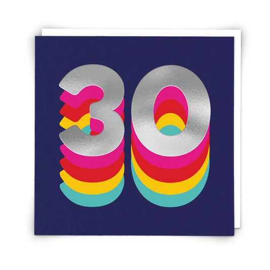 Navy 30 Greetings Card