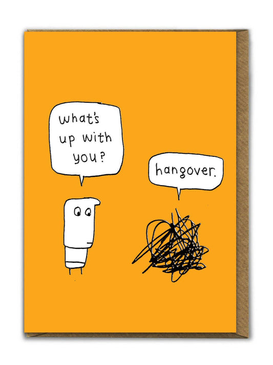 Funny Birthday Card - Embossed Hangover Greetings Card
