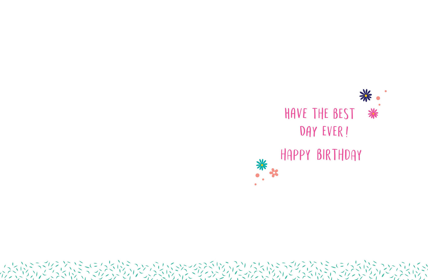 Birthday Card, Daughter, Flowers On Deep Pink