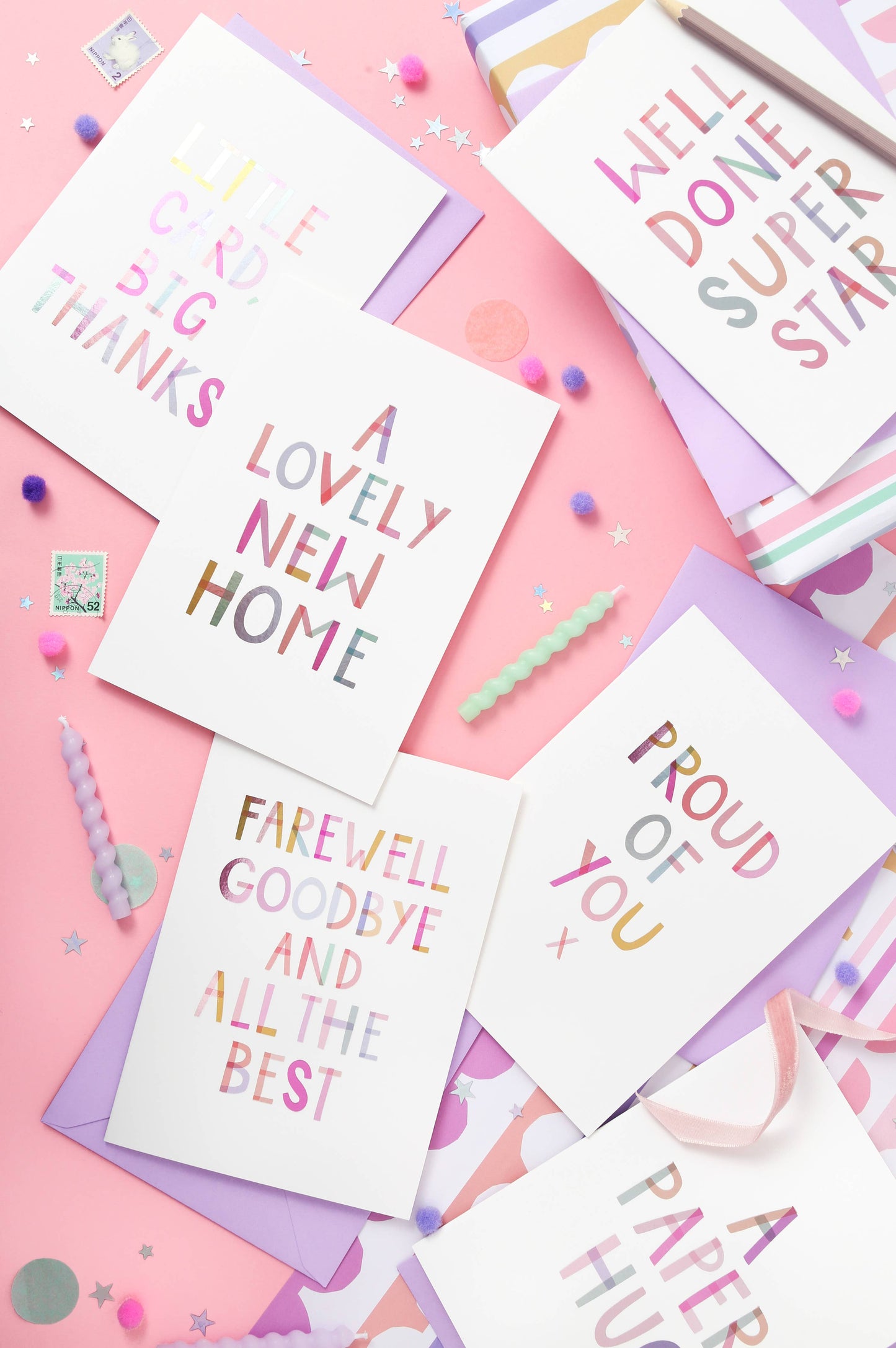 Lovely New Home  – Luxury Foiled Rainbow Greeting Card