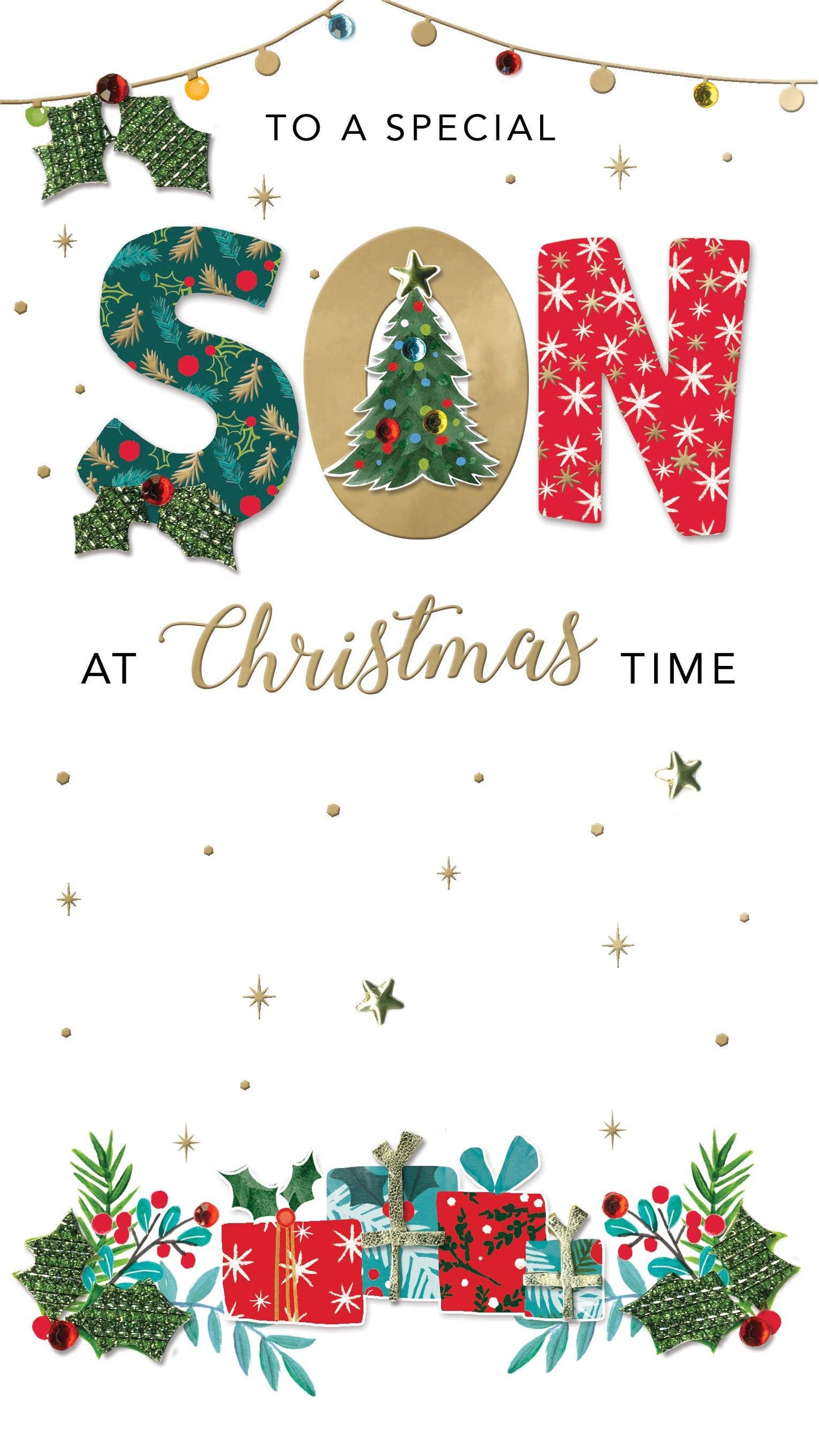 Son - Tree - Christmas Card - Xmas Champagne - Second Nature