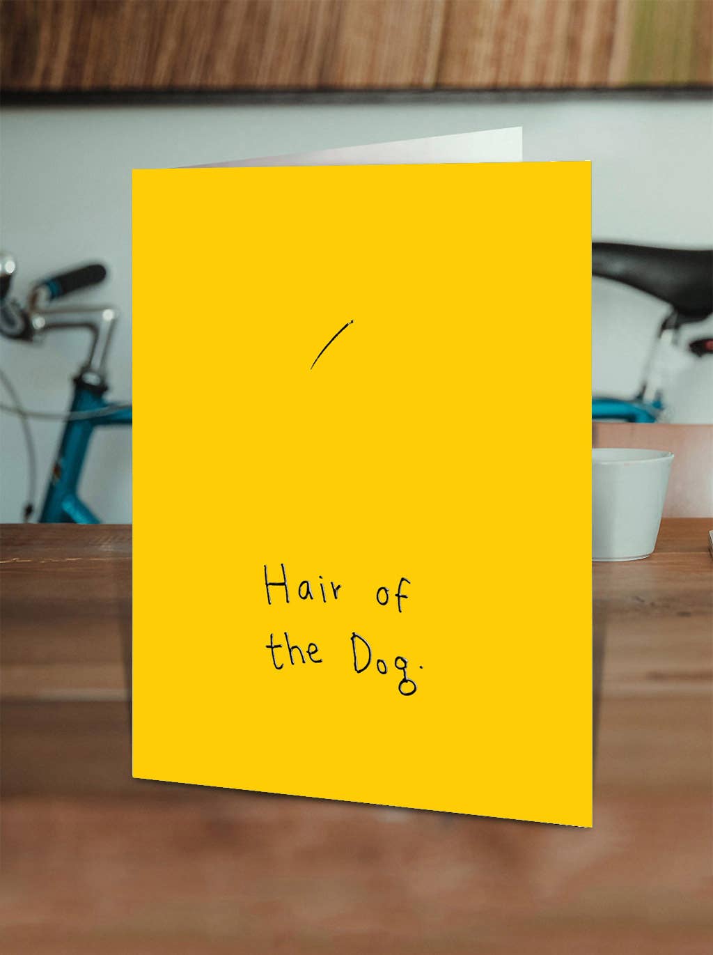 Funny Birthday Card - Embossed Hair Of Dog Greetings Card