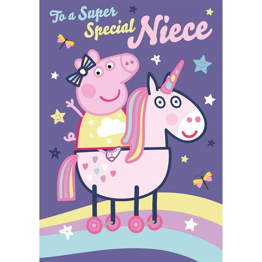 Peppa Pig Niece Birthday Card, To a Super Special Niece
