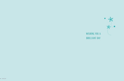 Birthday Card, Dad, Stars On Aqua