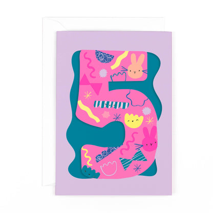 Doodle 5 Age Card Girls