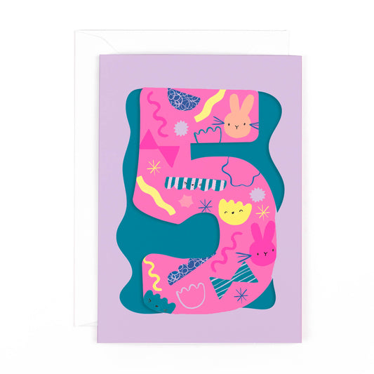 Doodle 5 Age Card Girls