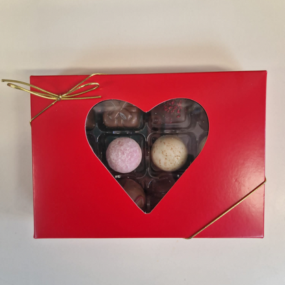 Select Your Own Valentines 12 Red Heart Chocolate Gift Box