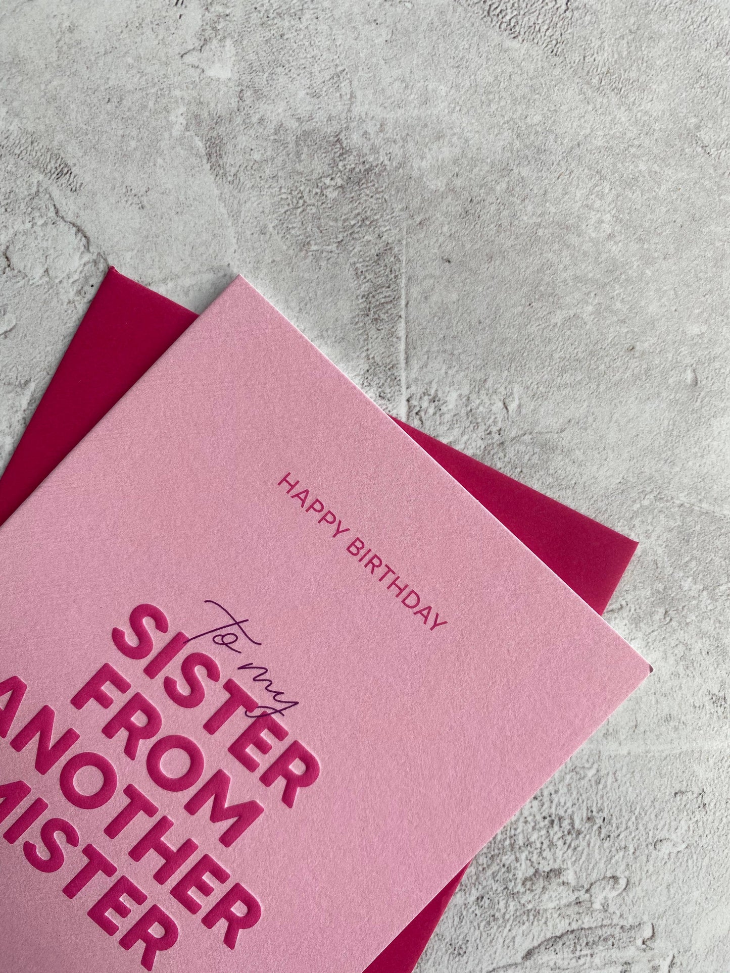 Sister From Another Mister Birthday Card