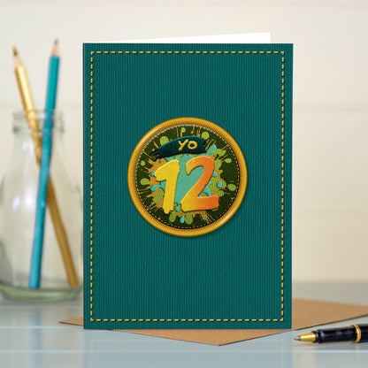 NAP252 12th birthday card, yo 12