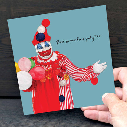 John Wayne Gacy birthday card, Dark humour greeting card