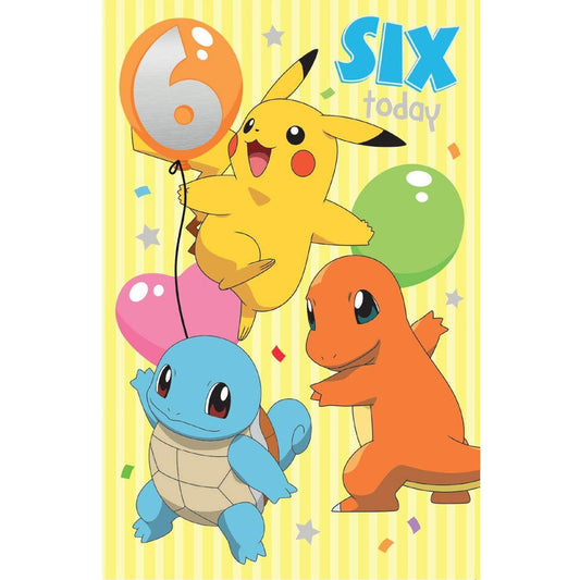 Pokémon  Birthday Card Age 6