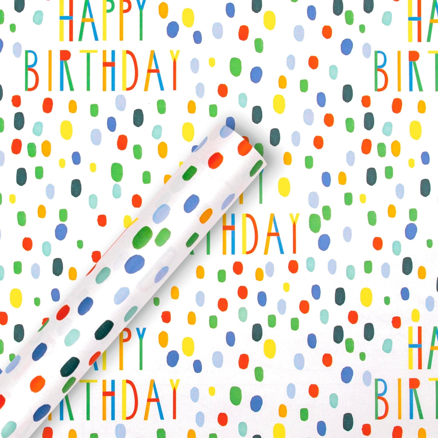 2M Colourful Happy Birthday Wrapping Paper Roll