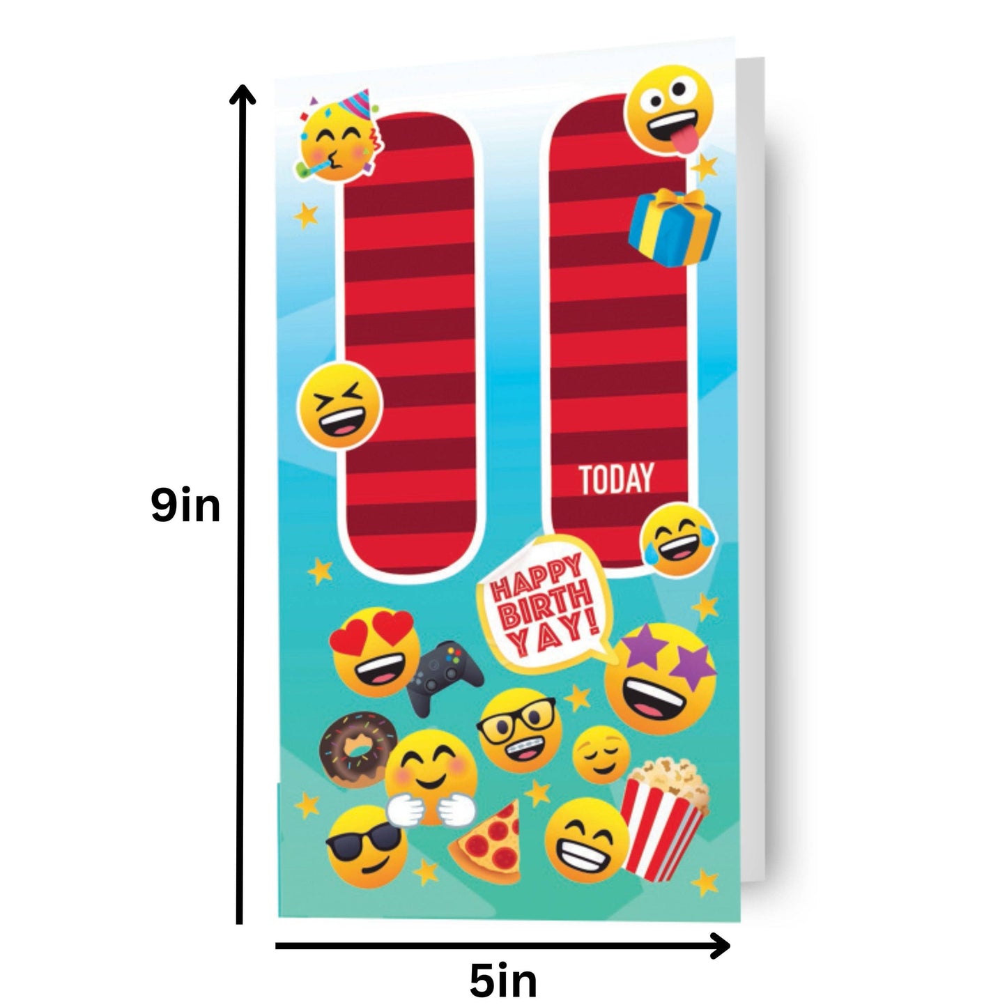 JoyPixels Emoji Age 11 Birthday Card