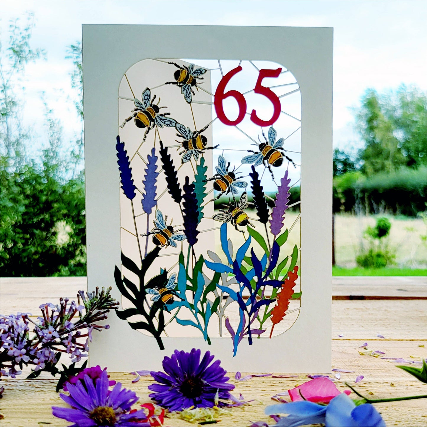Age 65 Birthday Card, 65th, Bee Card - Be065