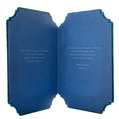 Birthday Card for Son with Floral Design and Verse