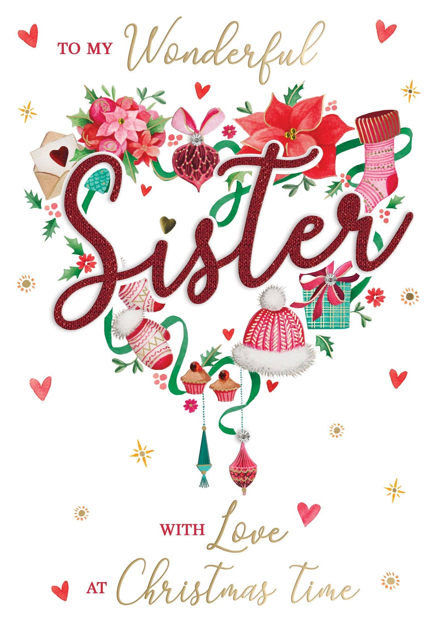 Sister - Heart - Christmas Card - Magnifique - Second Nature