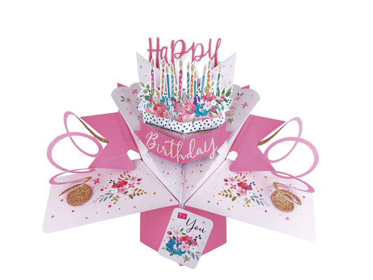 Birthday Cake - Pop-Up Greeting Card - Second Nature