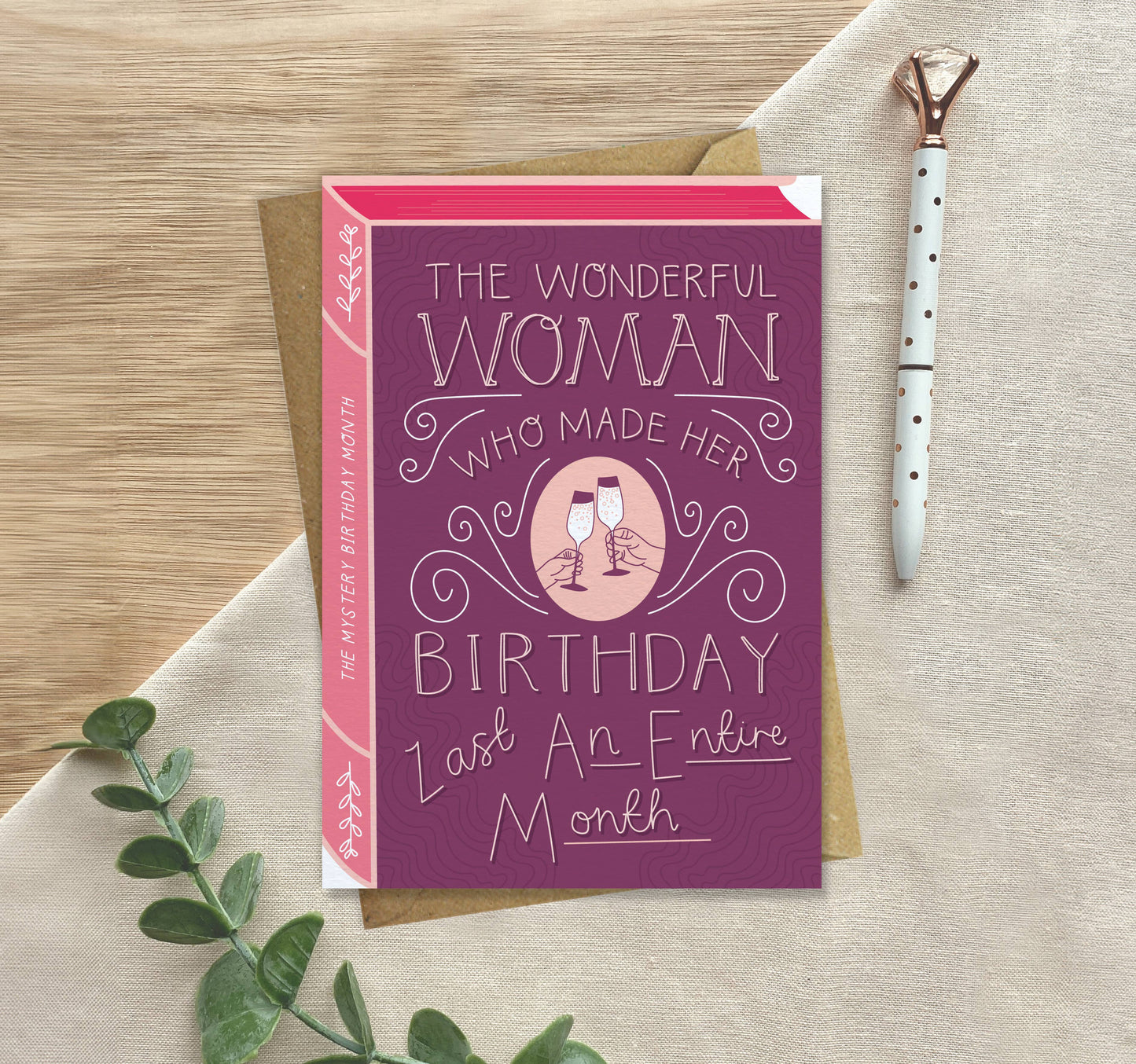Woman Birthday Month – Luxury Book Birthday Card