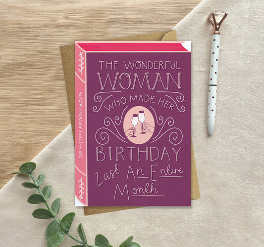 Woman Birthday Month – Luxury Book Birthday Card