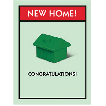 Hasbro Monopoly 'New Home' Card