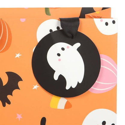 23cm Medium Sweet and Spooky Ghost Print Halloween Gift Bag