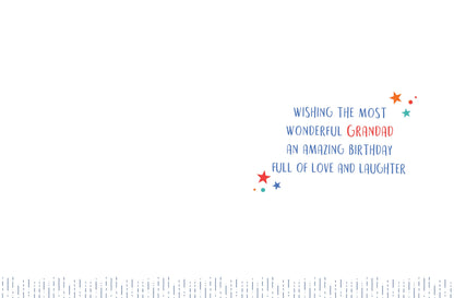 Birthday Card, Grandad, Cakes On Red