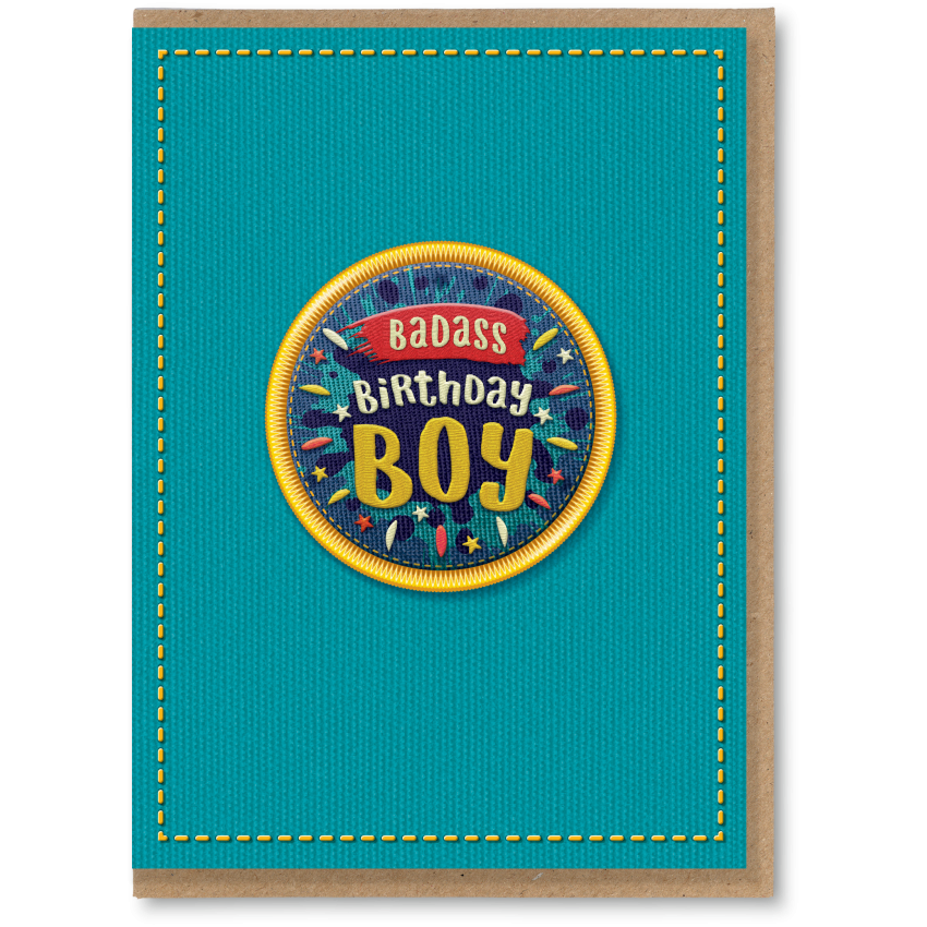 NAP15 Birthday card for him, basass birthday boy