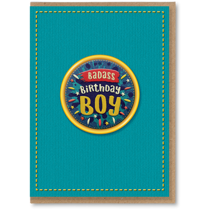 NAP15 Birthday card for him, basass birthday boy