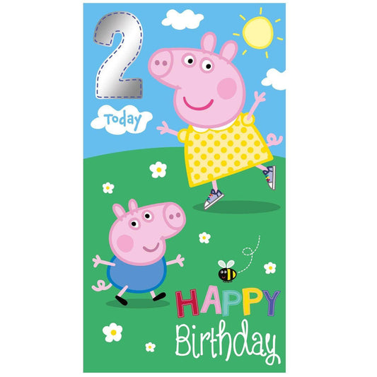 Peppa Pig Age 2 Birthday Card