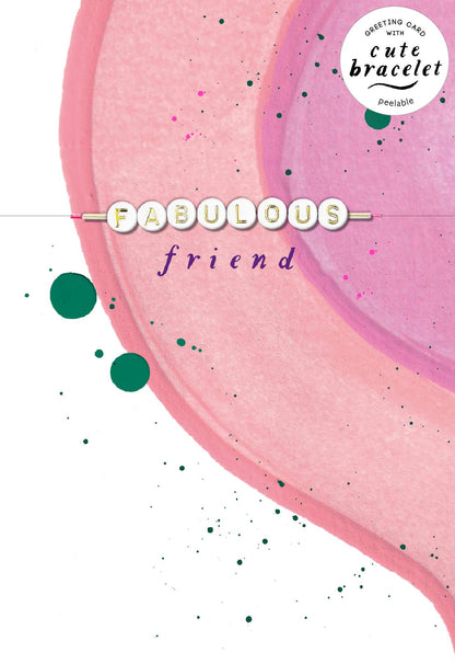 Lucky Dip Fabulous Friend Greeting  Card with Cute Bracelet