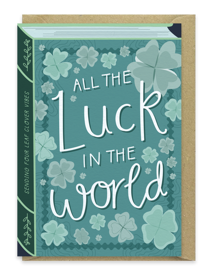 All the Luck  – Luxury Book Good Luck Card