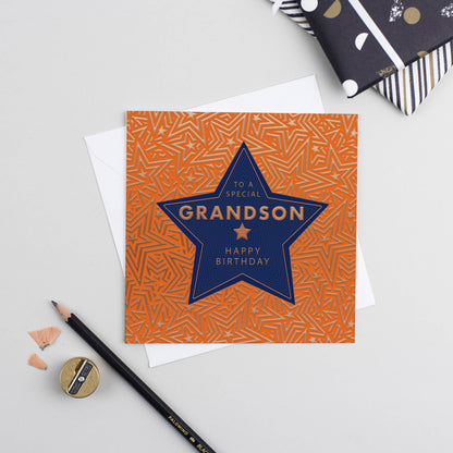 Pocket Square Grandson Birthday Card