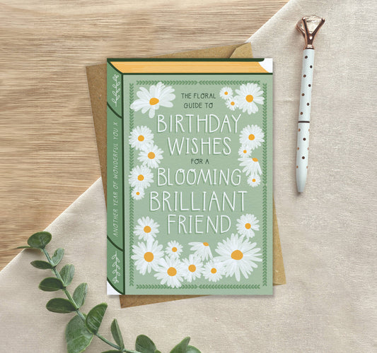 Blooming Brilliant Friend – Luxury Book Birthday Card