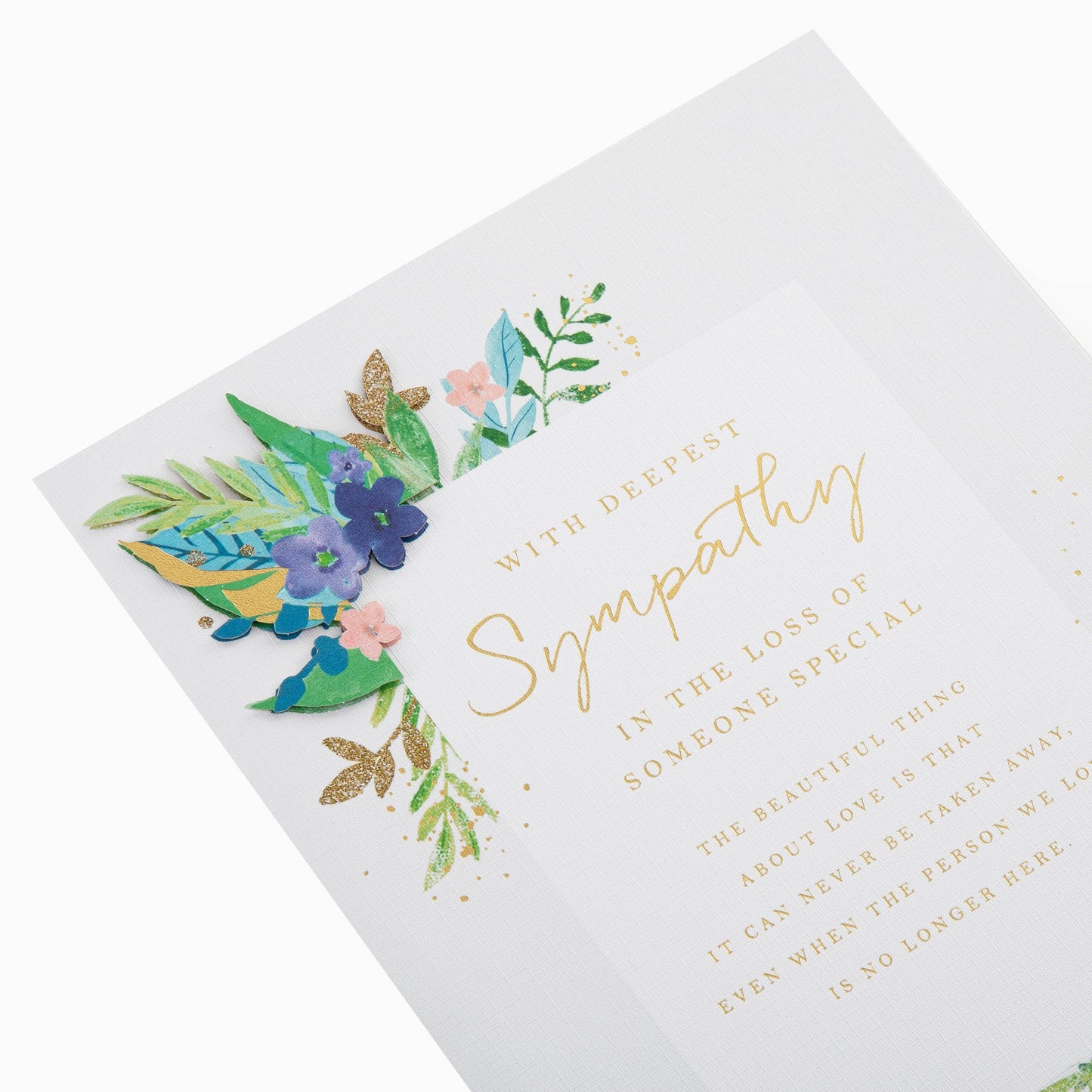 Sympathy Card with Traditional Floral Design and Verse