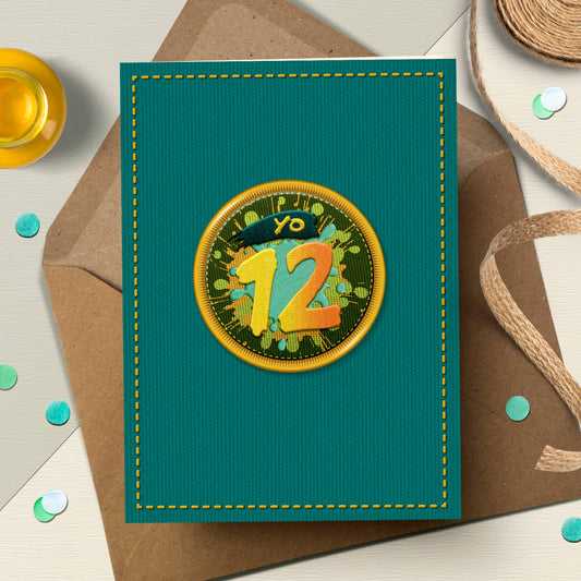 NAP252 12th birthday card, yo 12
