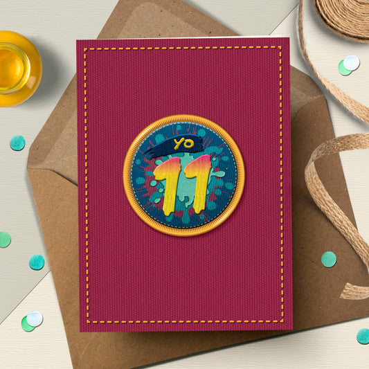 NAP251 11th birthday card, yo 11