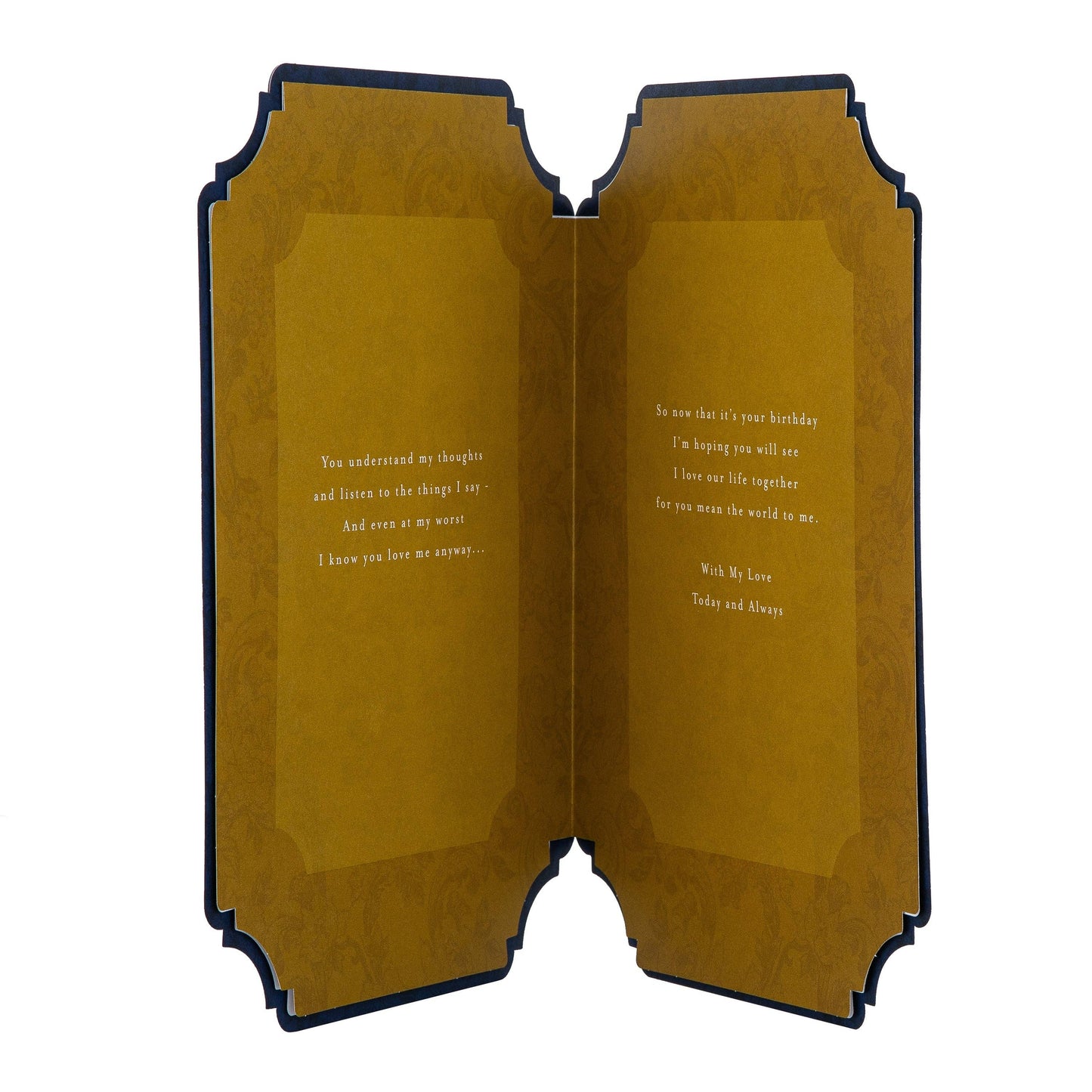 Birthday Card for Husband with Floral Design and Verse