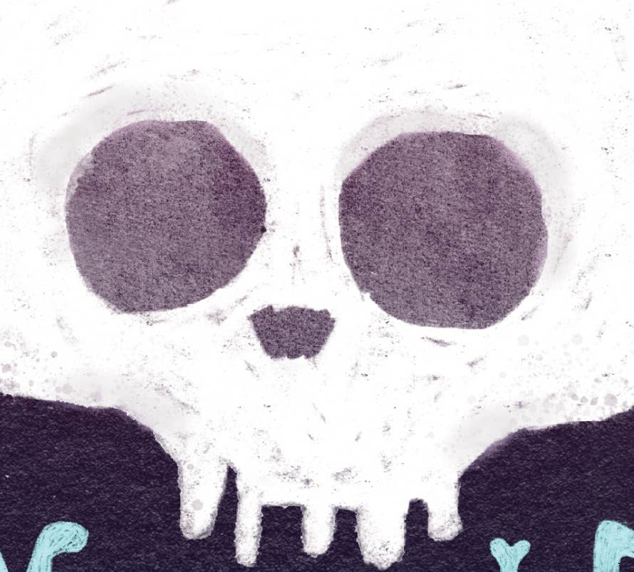 Dead old - funny Skeleton birthday card - spooky Halloween 