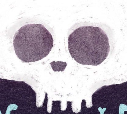 Dead old - funny Skeleton birthday card - spooky Halloween 