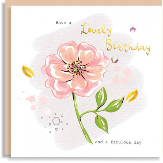 Rose 1 Mum Hand-Finished Sequin Card G19