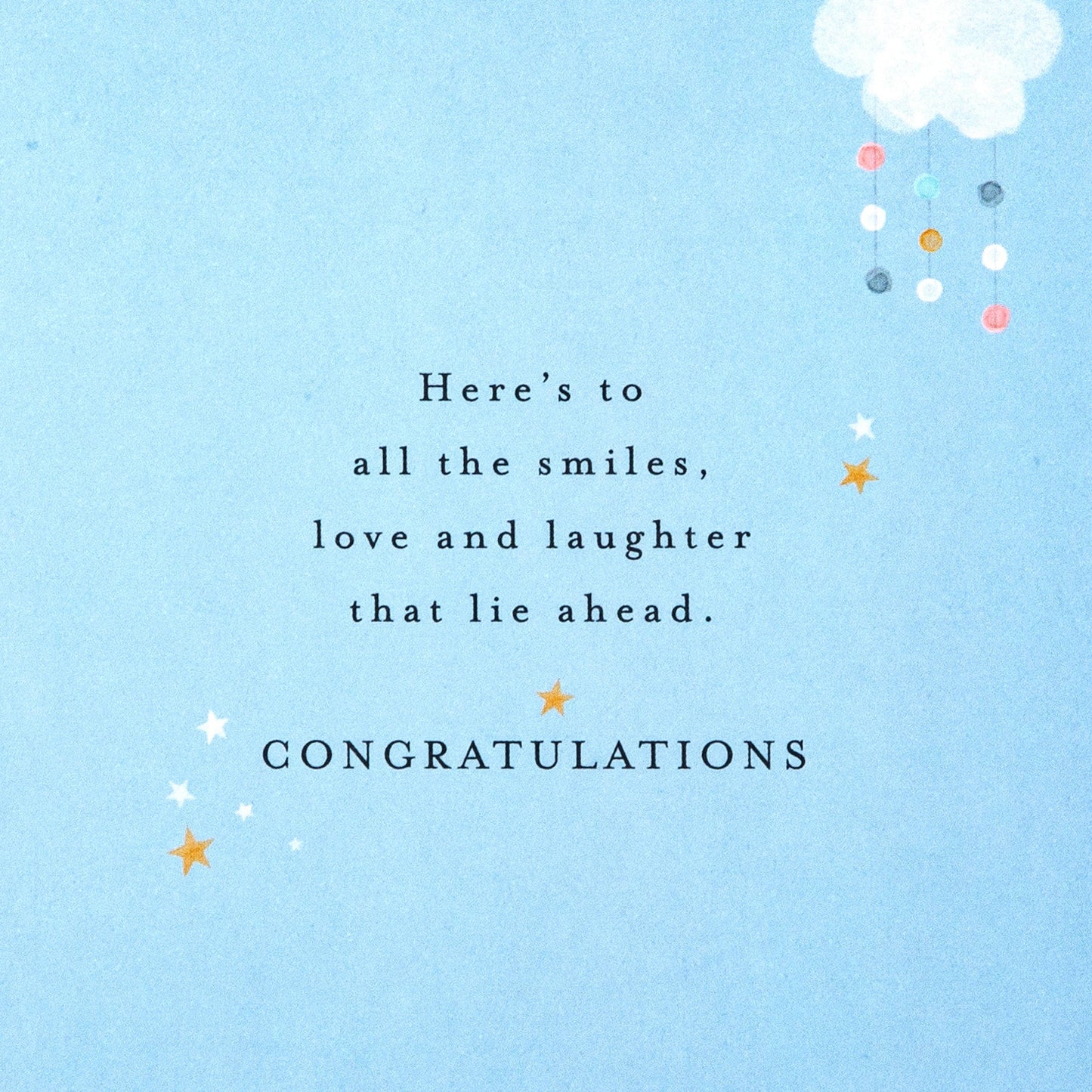 Lucy Cromwell Baby Boy Card with Crib & Toy Animals Design