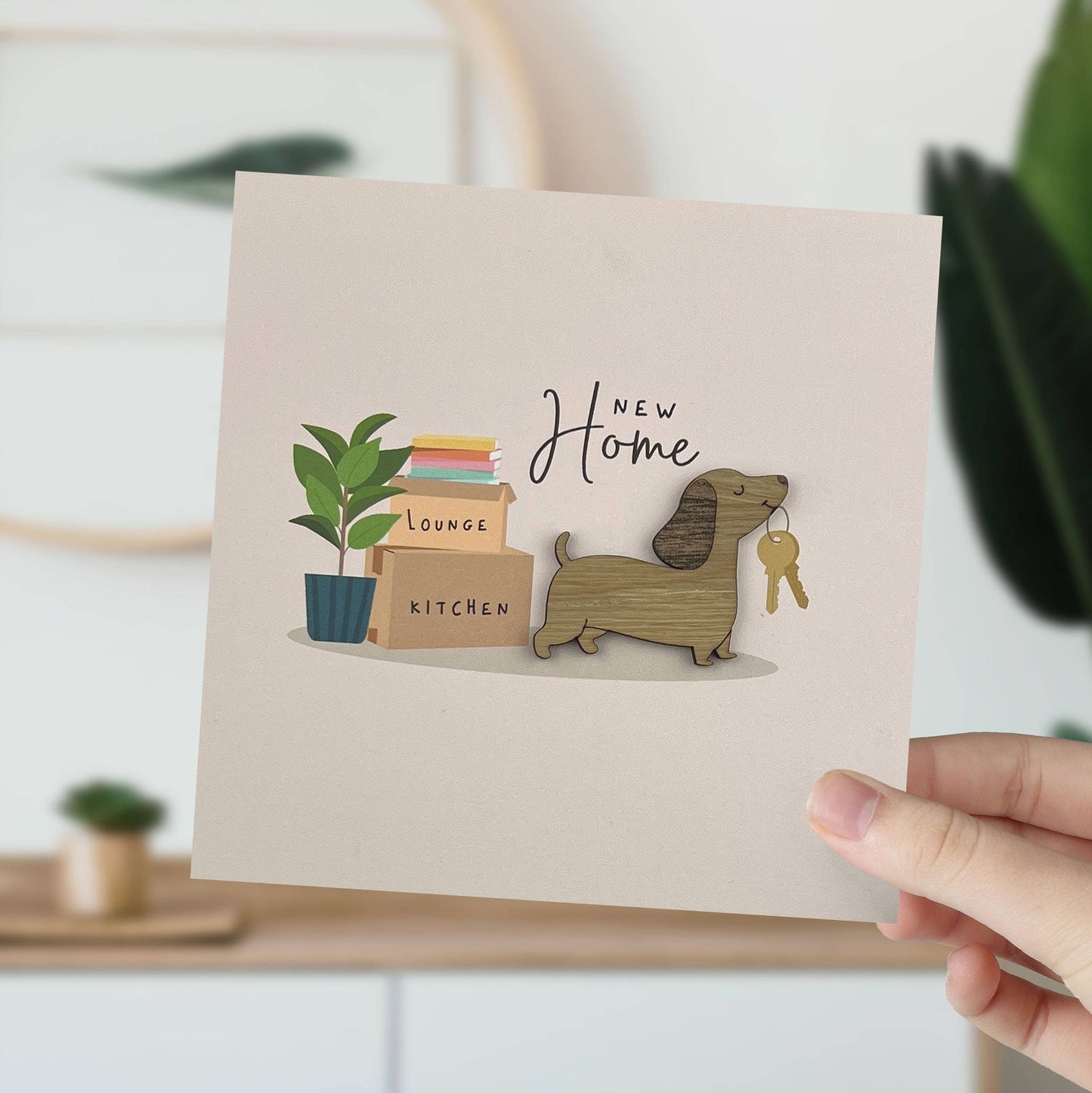 Sausage Dog New Home Card