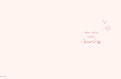 Birthday Card, Daughter, Flowers On Apricot