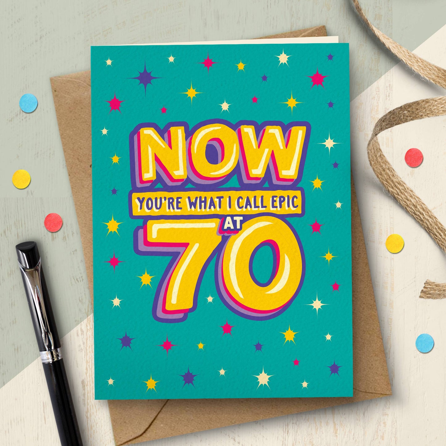 GA16 Funny epic 70th milestone birthday card