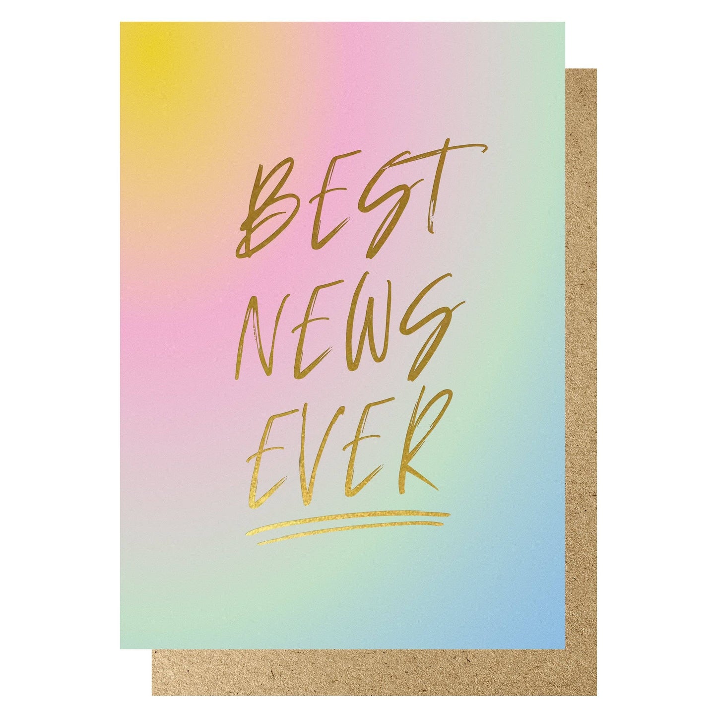 Best News ever! Rainbow ombre card