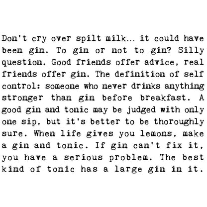 Gin Enthusiast Card For Gin Drinkers