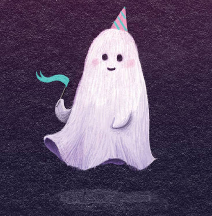 Boo Yeh - Ghost - Birthday Party Card - Cute Halloween Scary