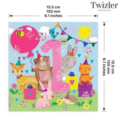 Age 1 Girl's Birthday - Woodland Animal Party