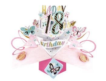 18th Birthday - Pop-Up's Greetings Card - Second Nature